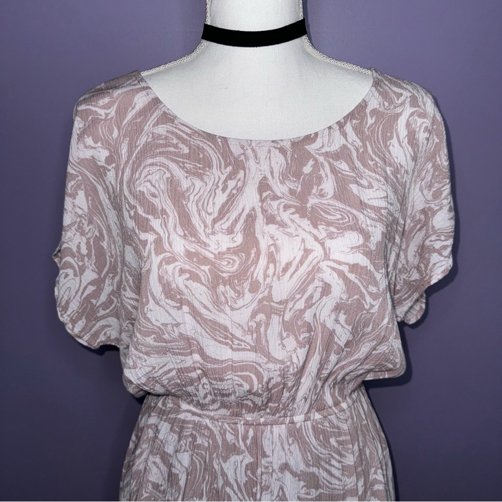 NEW Final Touch Dusty Rose Marble Print Dress